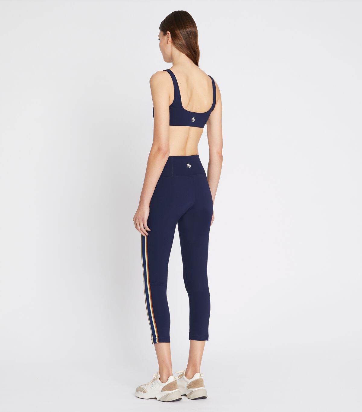 tory burch sculpt compression side stripe legging