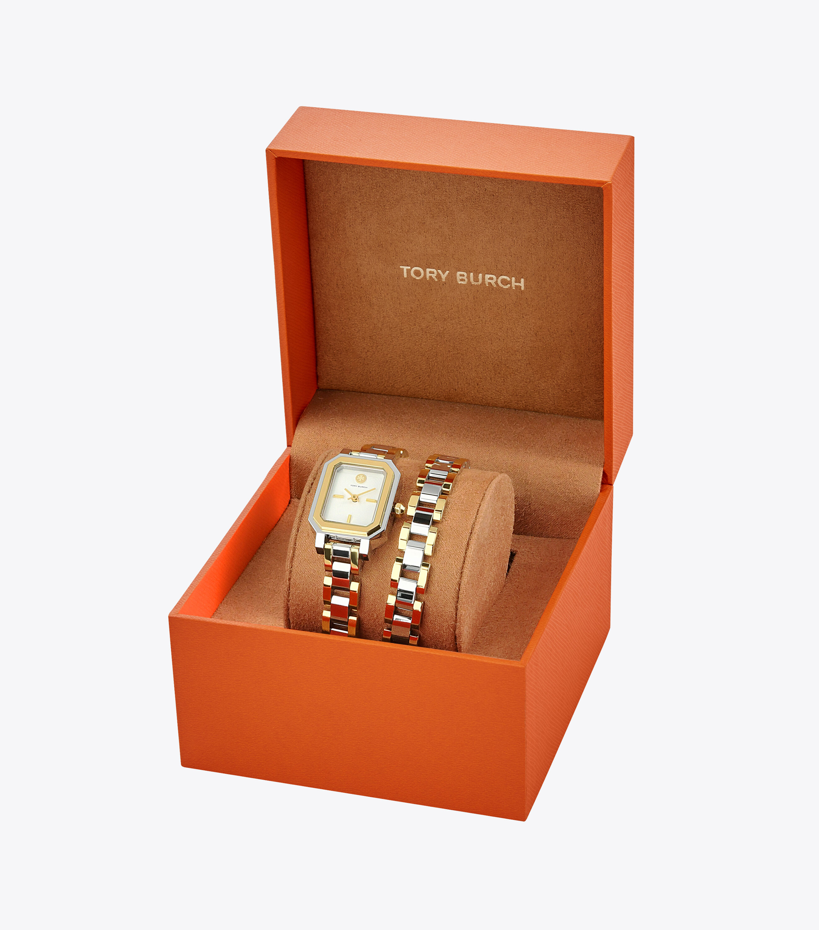 Tory Burch Robinson Mini Watch Two Tone Gold Stainless Steel Tory Burch KW