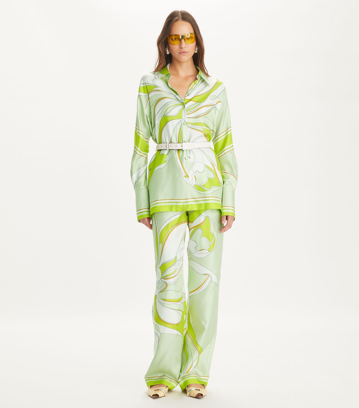tory burch printed silk tunic