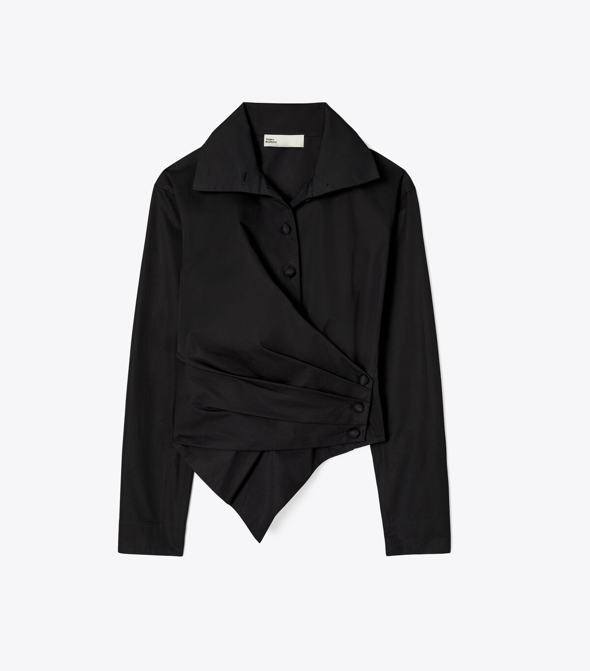 tory burch poplin wrap shirt