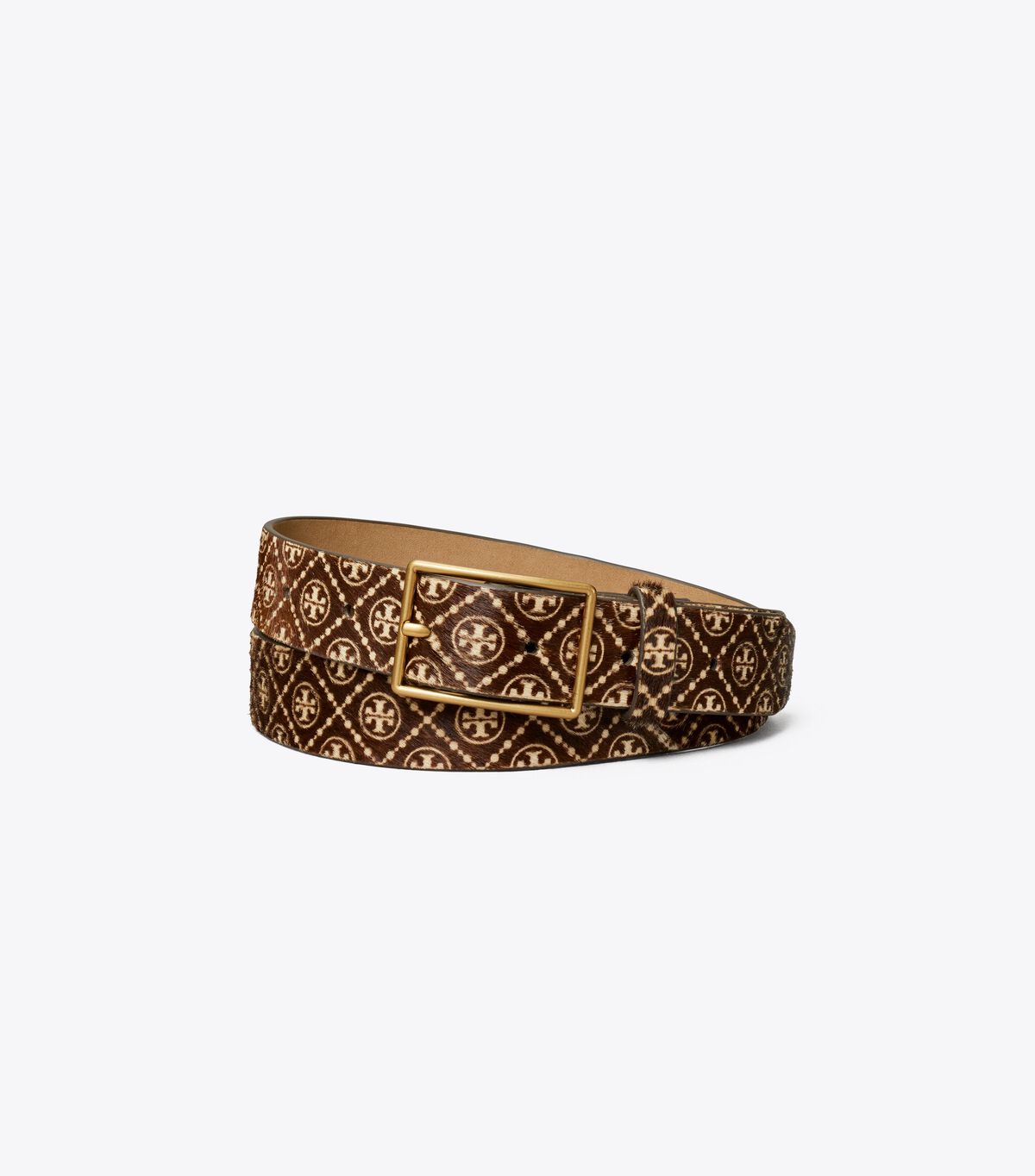 tory burch 1 t monogram calf hair belt