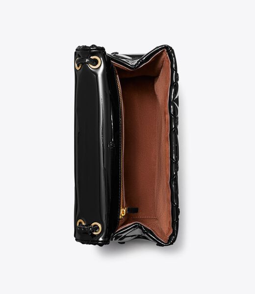 Bunny Knot Runway Patent Leather Shoulder Bag tory burch bunny knot runway patent leather shoulder bag