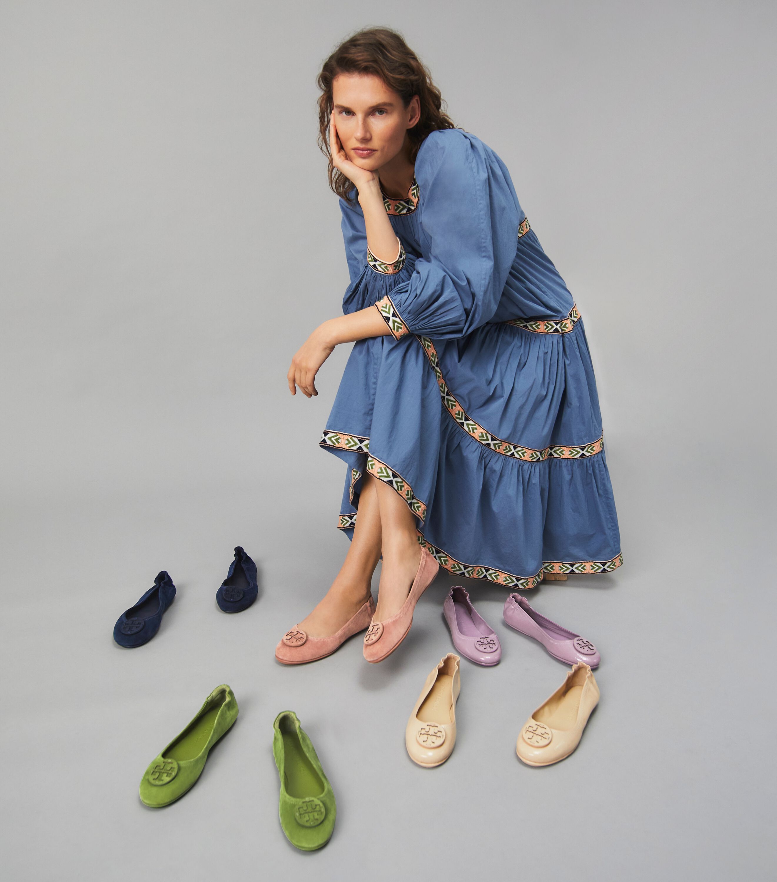 Patent leather tory burch flats discount