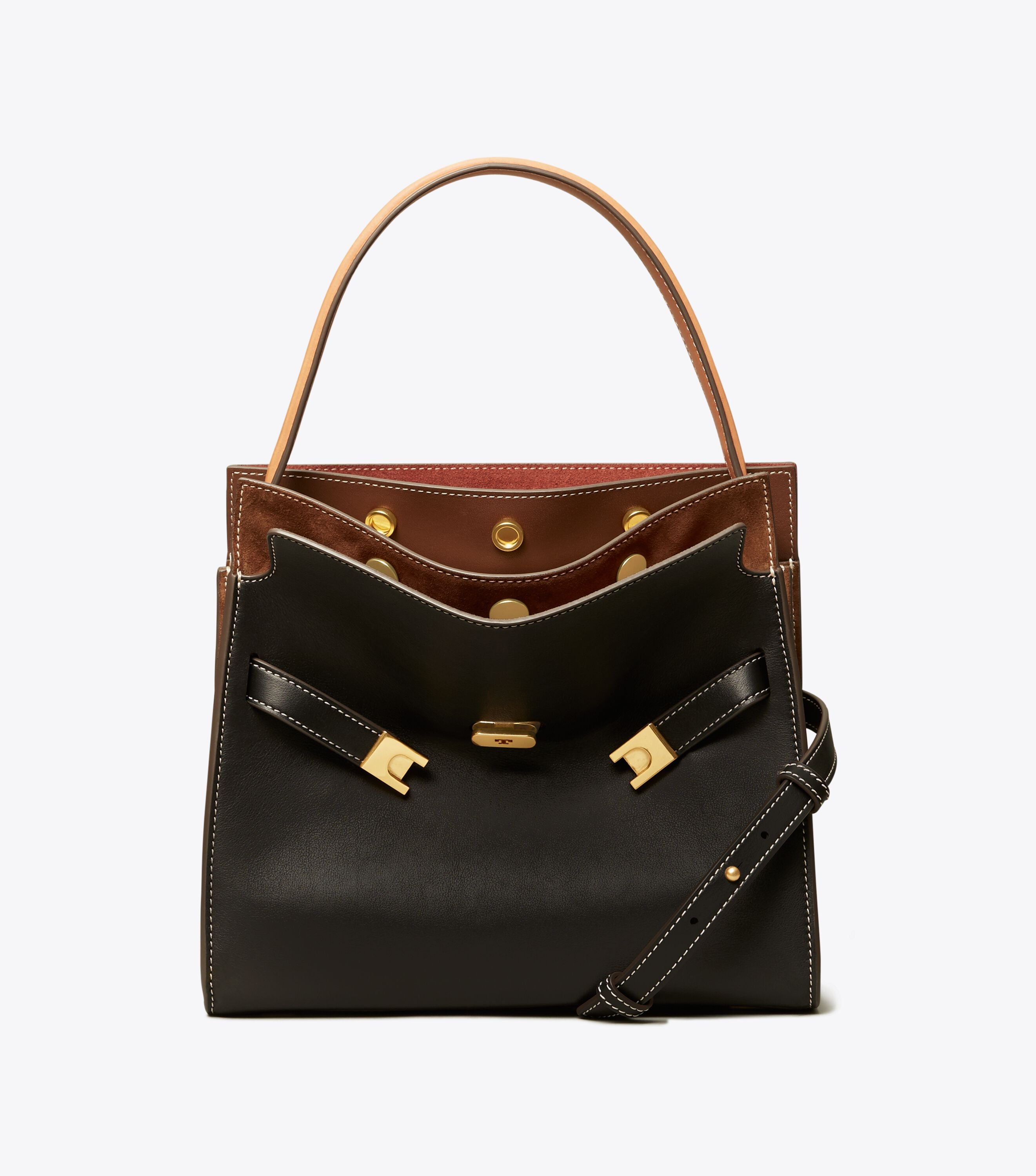 Small Lee Radziwill Double Bag, Black | Tory Burch KW