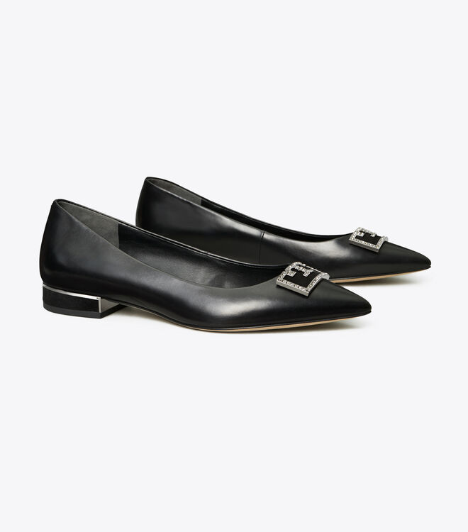Gigi Embellished Pointed-Toe Flat