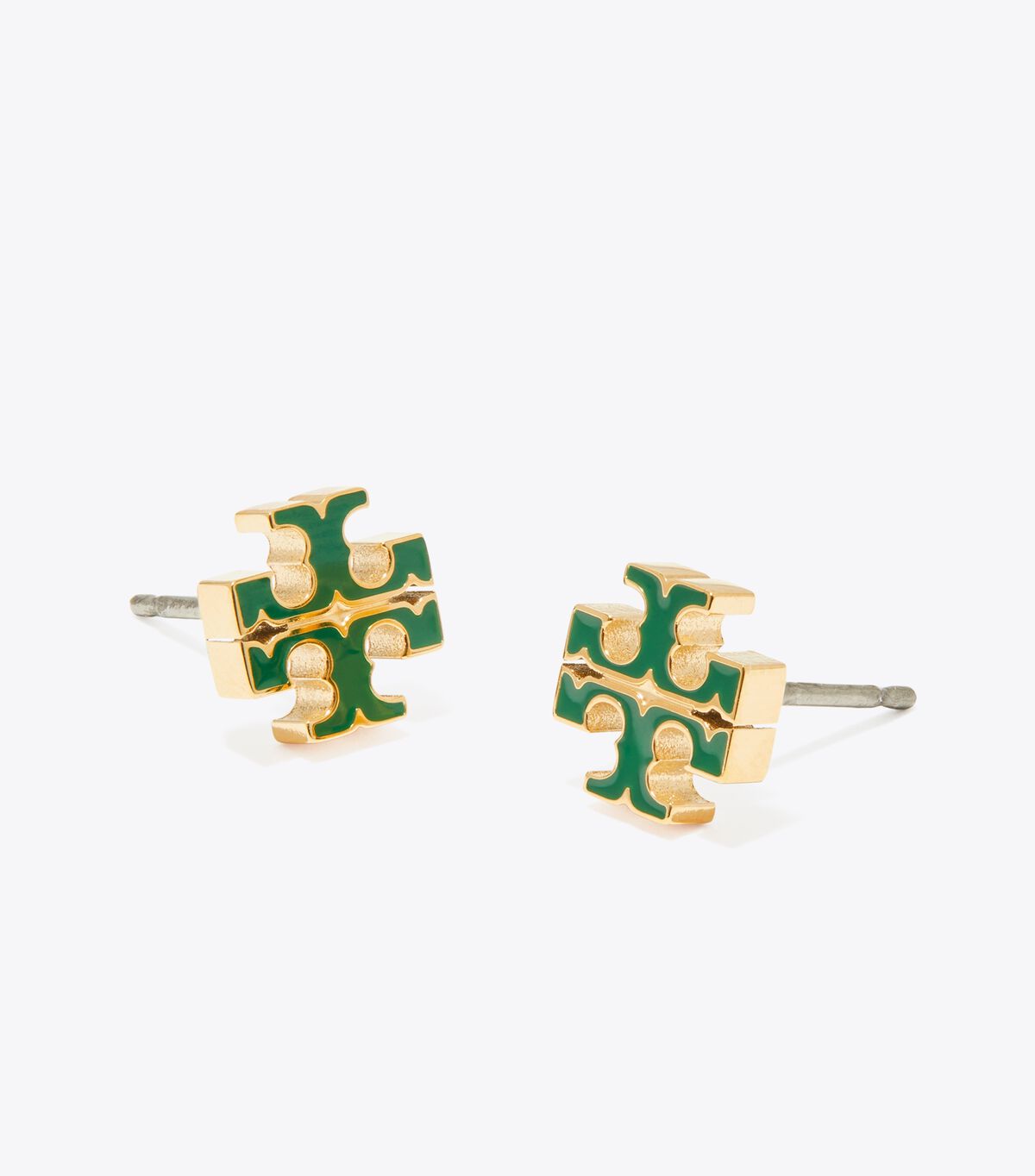 Small Icon Enamel Stud Earrings tory burch small icon enamel stud earrings