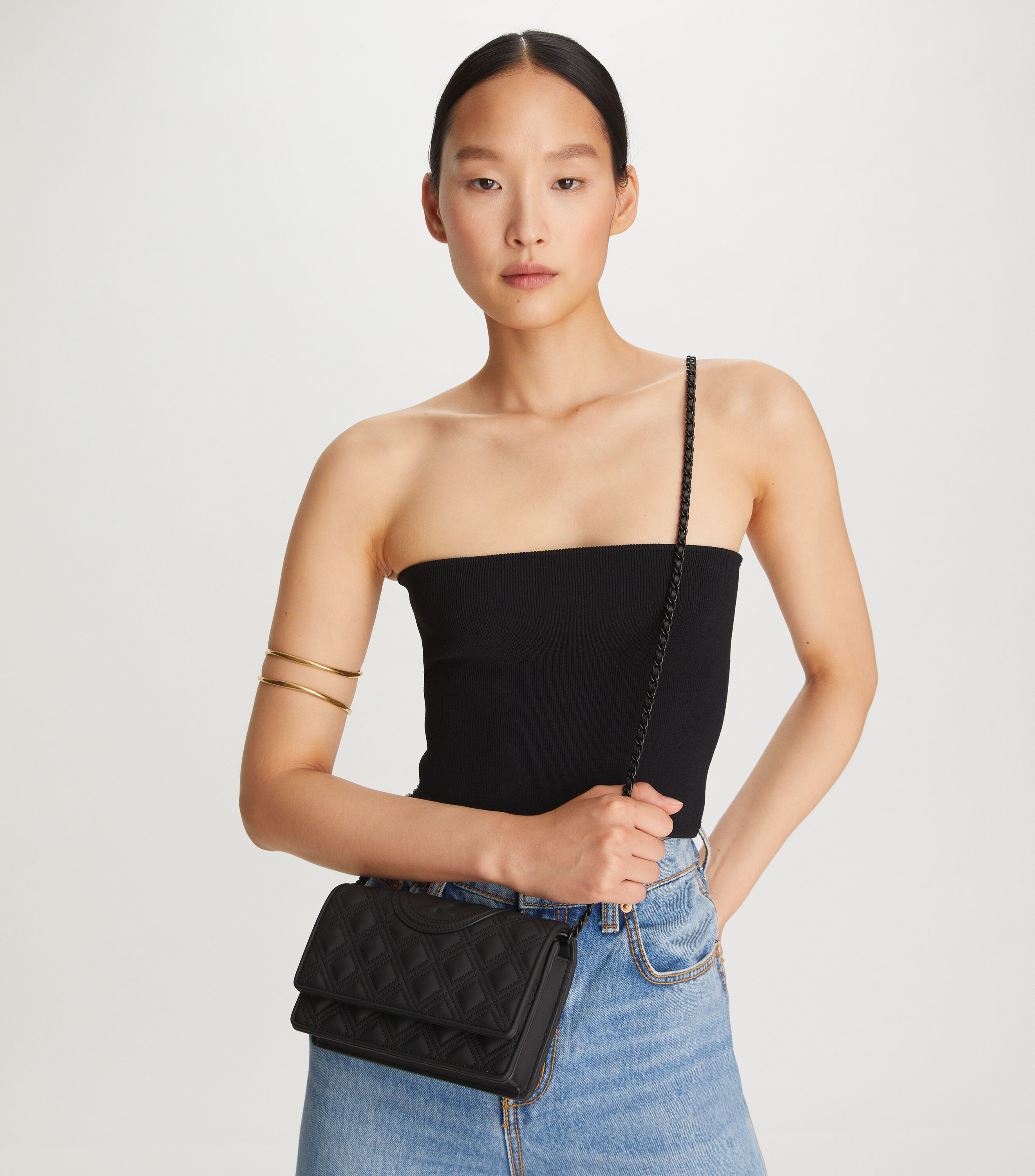 Fleming Matte Chain Wallet Crossbody Handbags Tory Burch