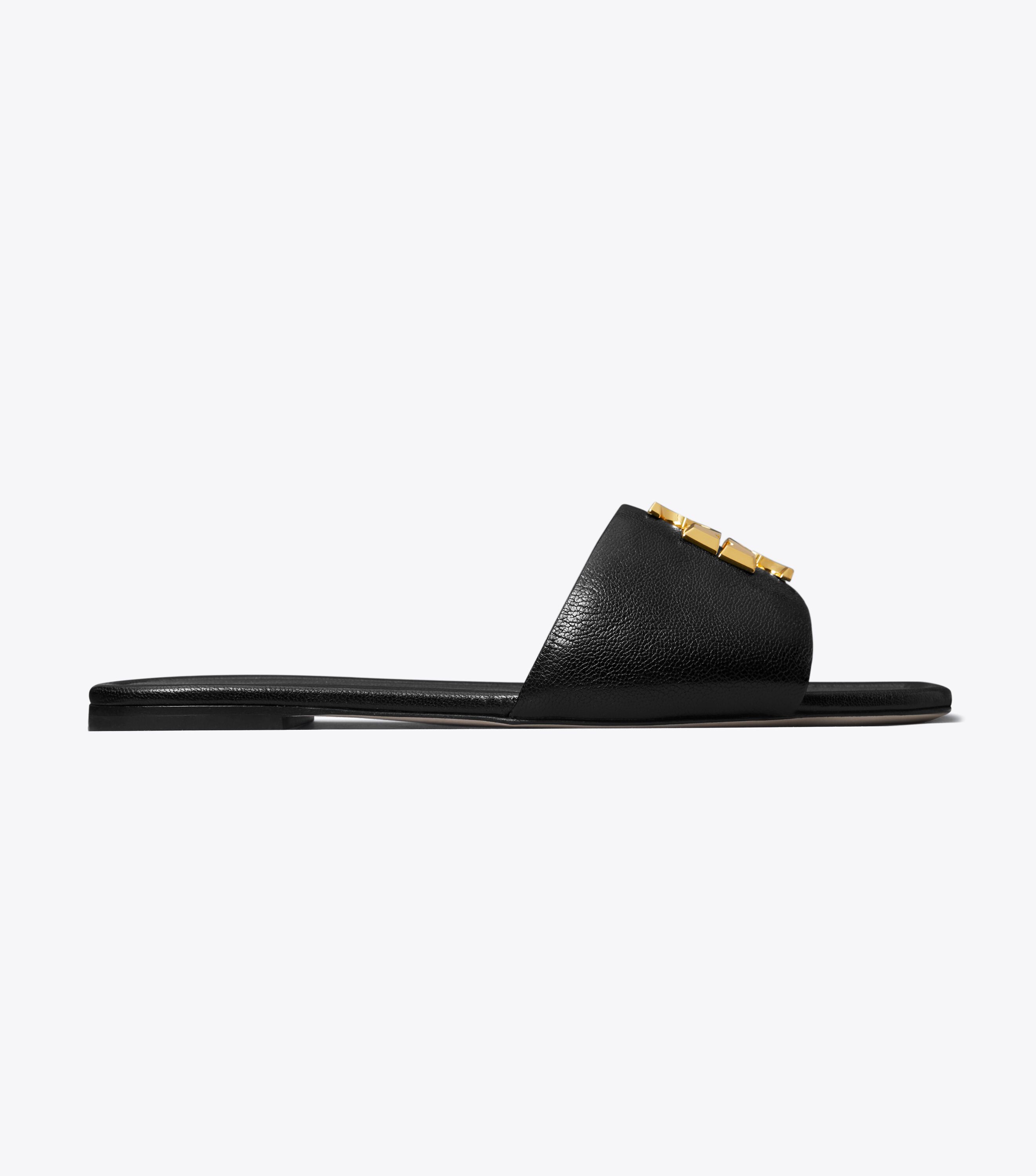 Eleanor Slide, Perfect Black / Gold | Tory Burch KW