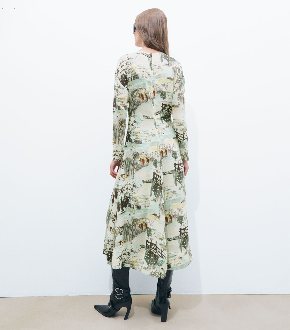 Printed Viscose Bow Dress tory burch printed viscose bow dress