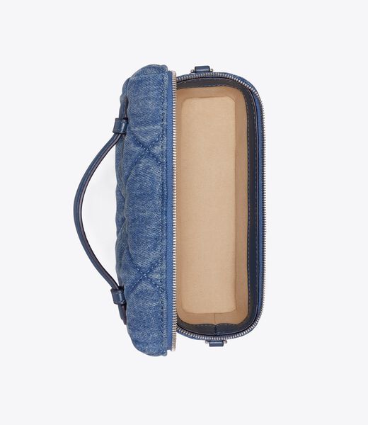 Kira Diamond Quilt Denim Vanity Case tory burch kira diamond quilt denim vanity case