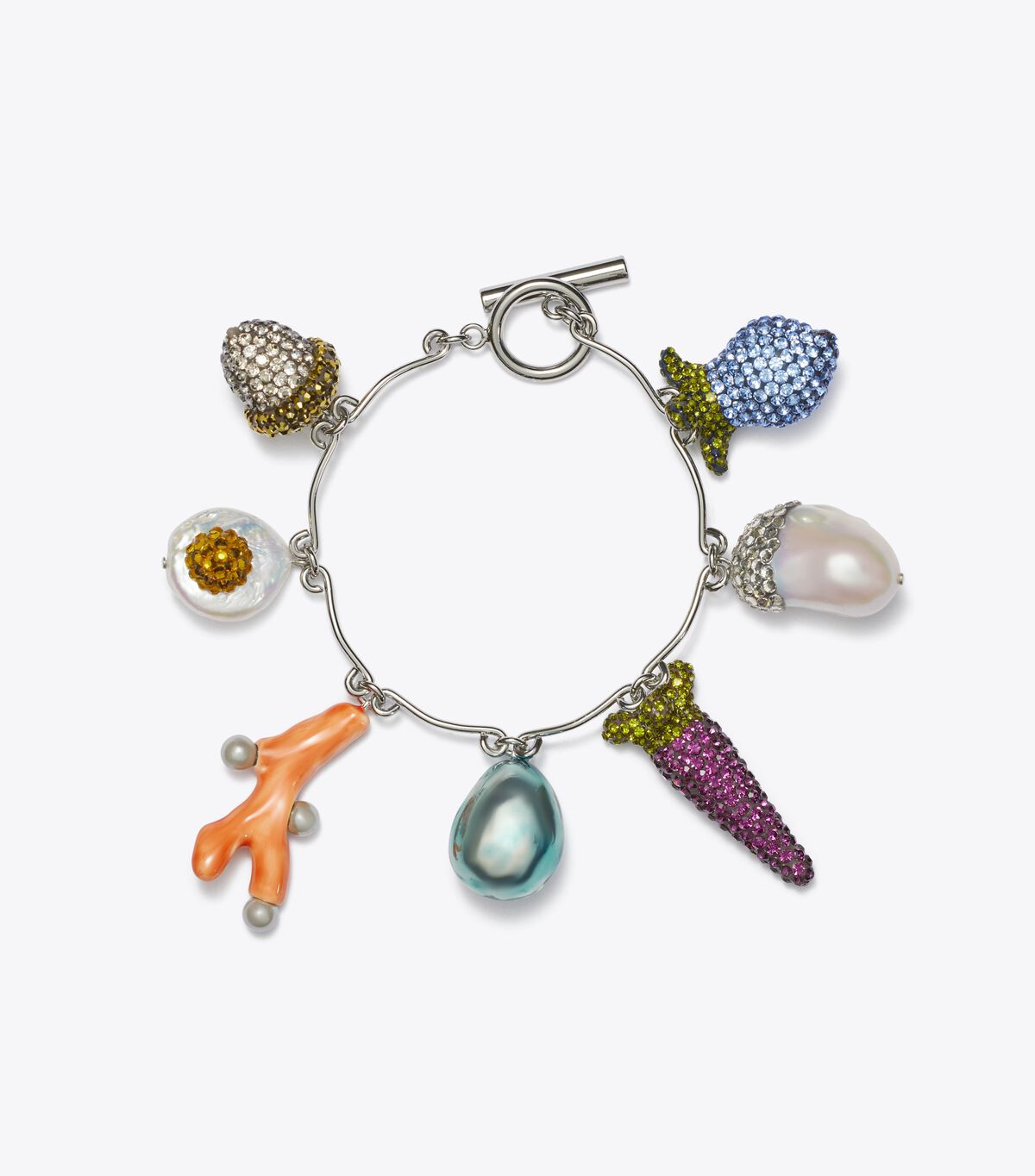 tory burch curiosity vegetable charm bracelet