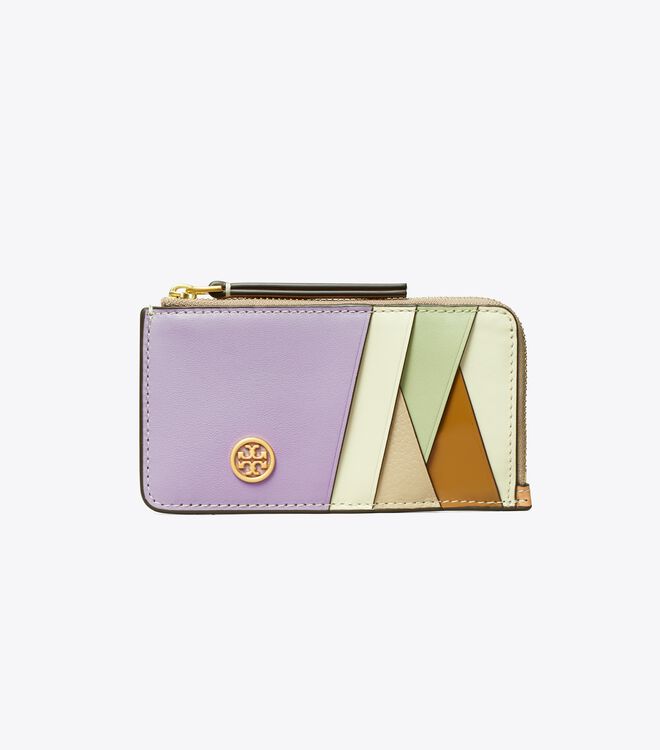 Robinson Patchwork Top-Zip Card Case | Accessories | Tory Burch