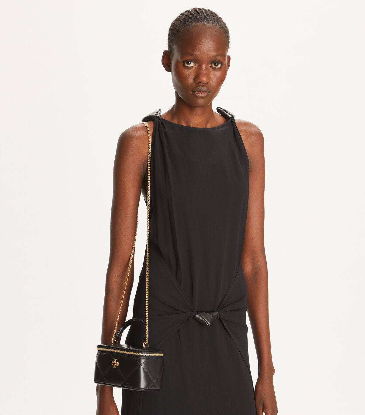 tory burch حقيبة مستحضرات التجميل كيرا دايموند كويلت