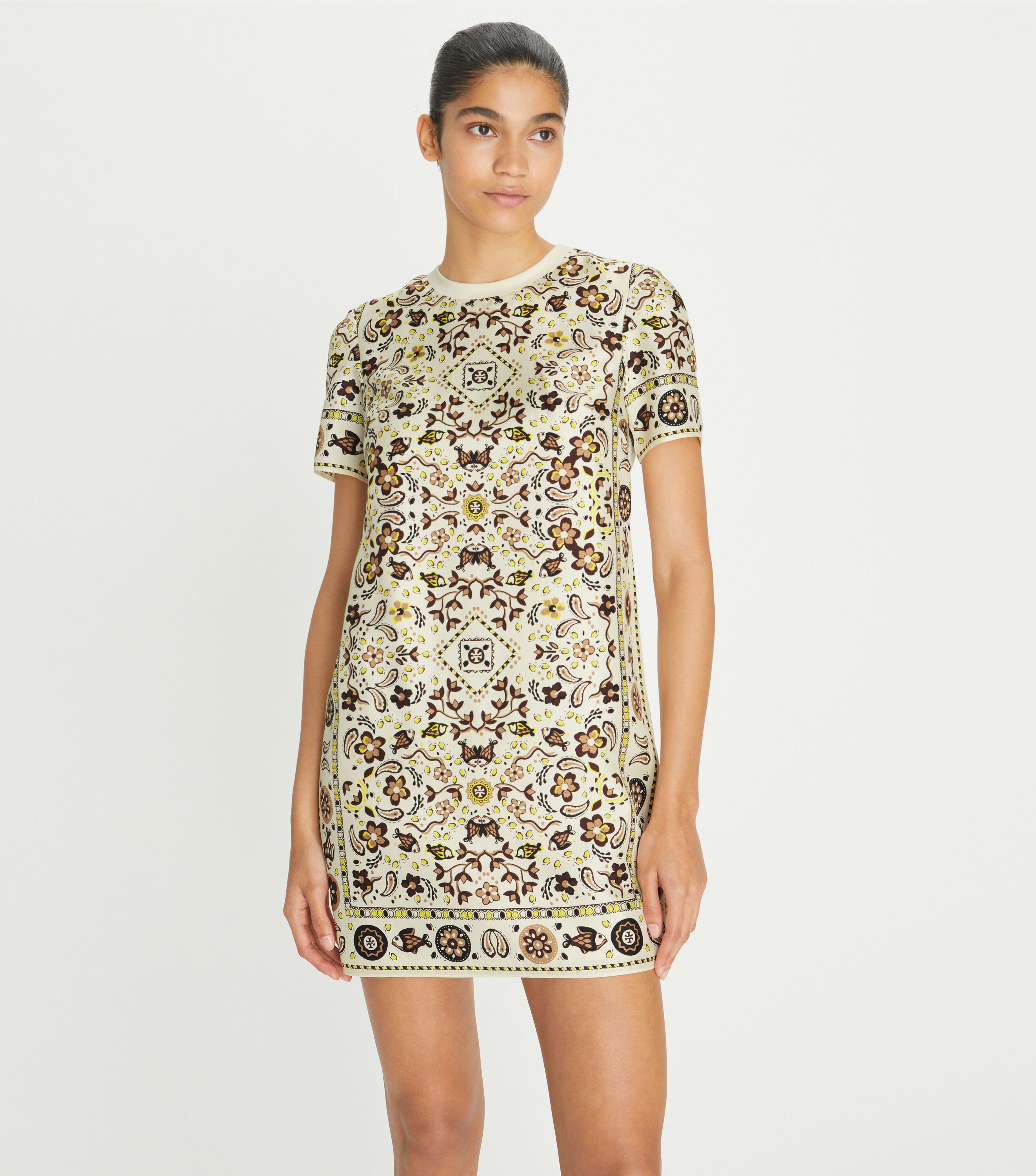 Tory Burch Silk Front T Shirt Dress Tory Burch KW
