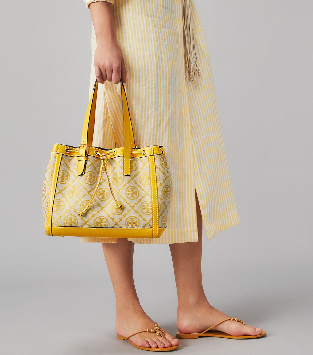 T Monogram Jacquard Small Tote Bag Tory Burch KWT