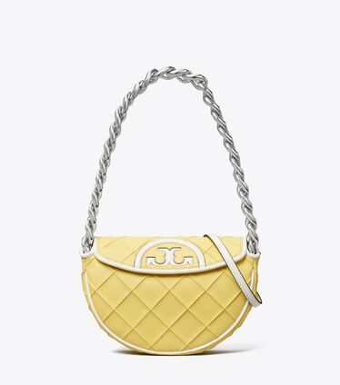 Mini Fleming Soft Patent Border Crescent Bag