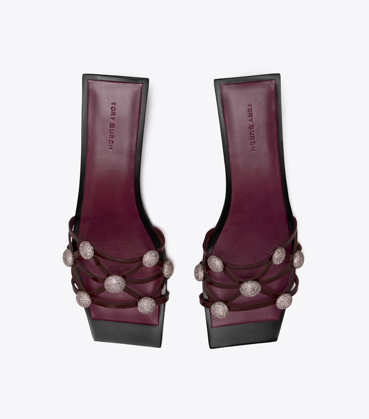 tory burch crystal bobble heeled mule sandal