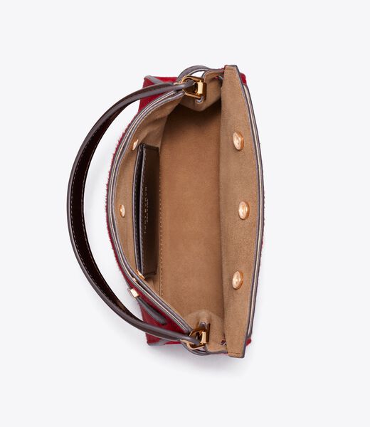 tory burch petite lee radziwill calf hair double bag