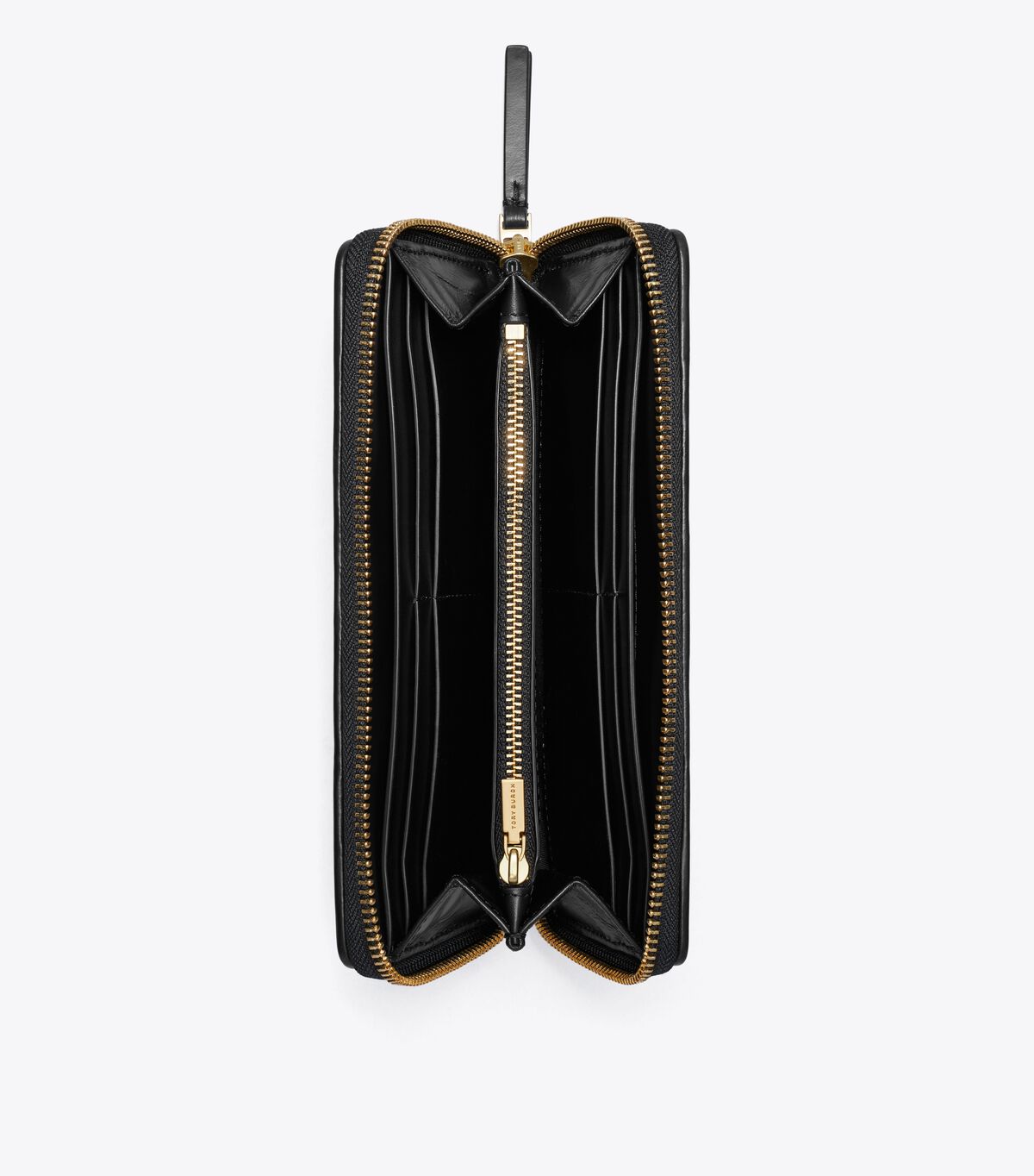 tory burch محفظة كيرا كونتيننتال بسحاب بنمط ماسي مبطن