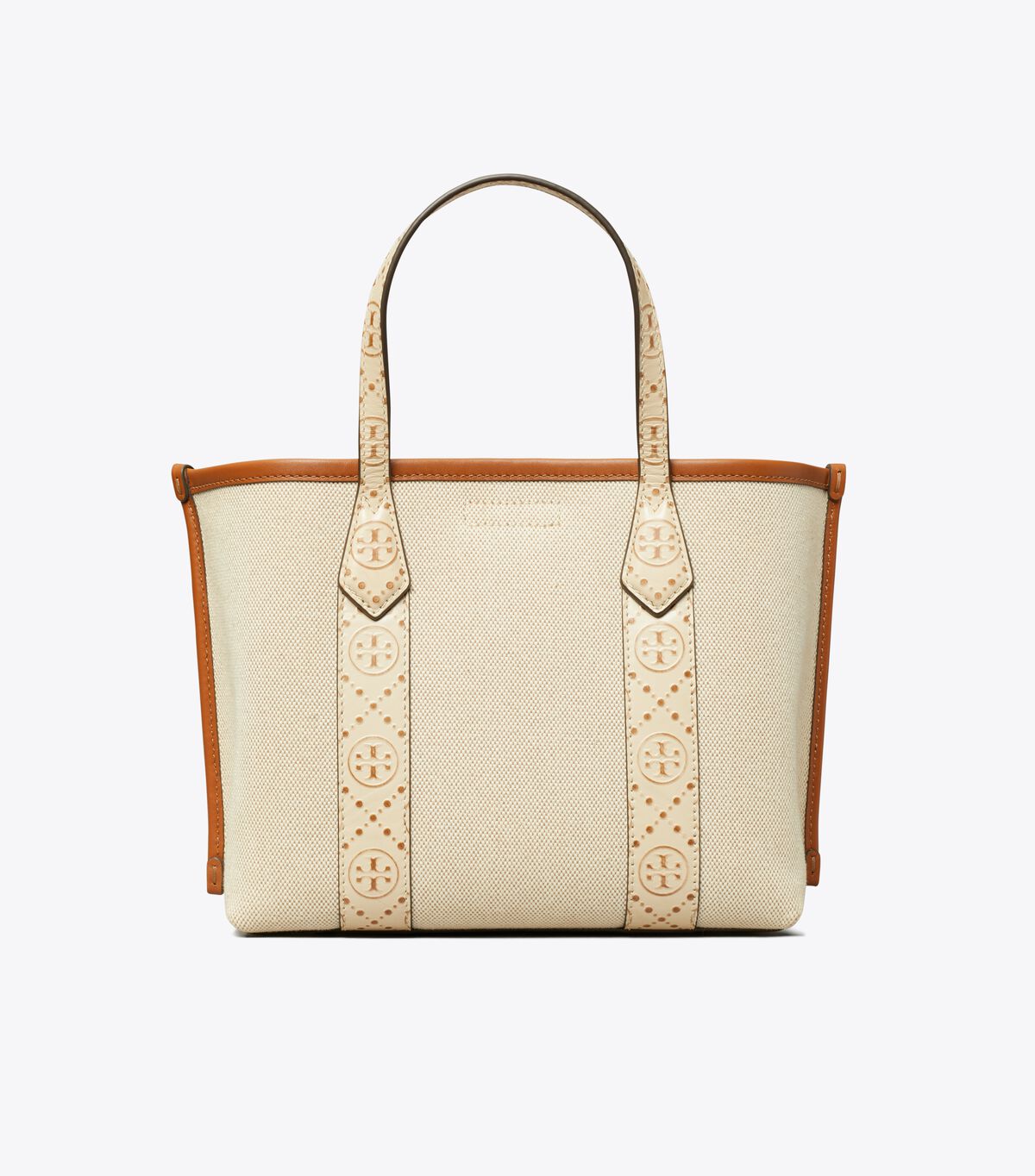 tory burch small perry canvas triple compartment tote