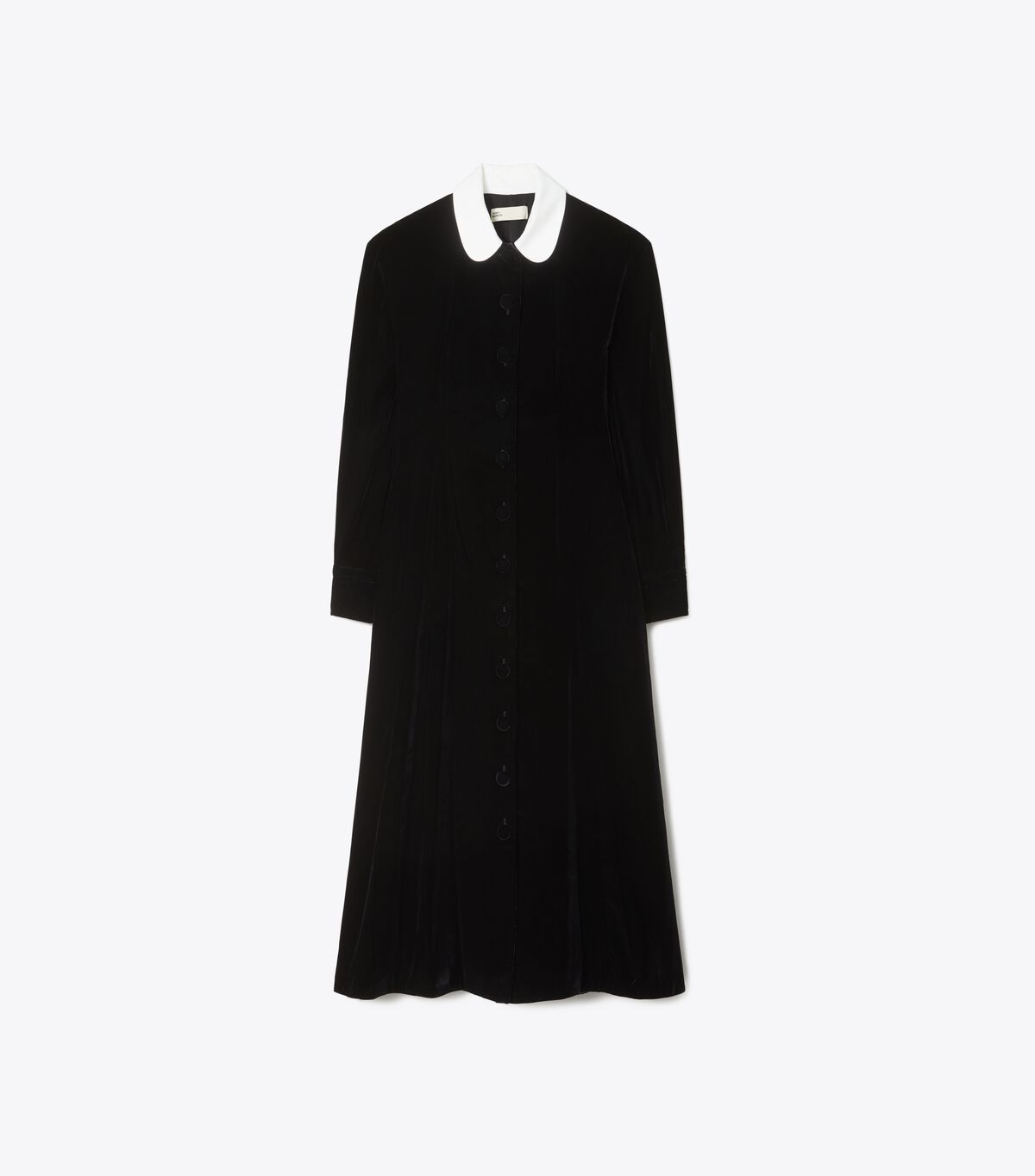 Round Collar Velvet Shirtdress