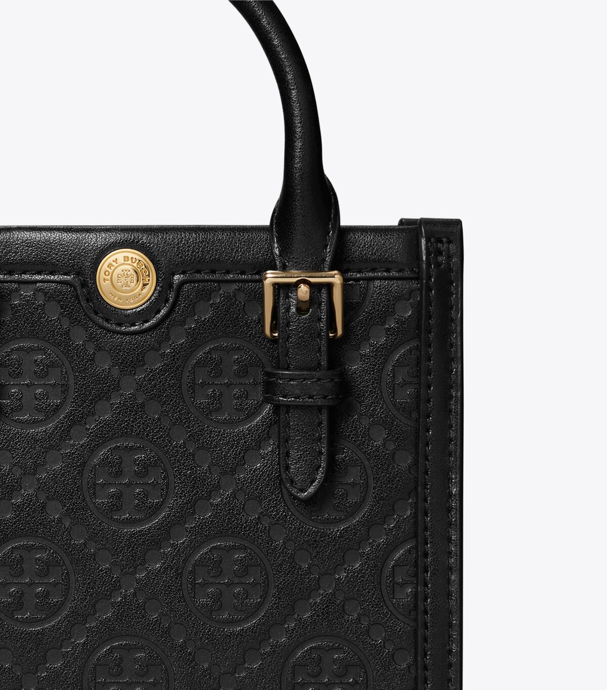 tory burch t monogram leather mini tote