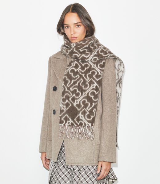 Puzzle Logo Scarf tory burch puzzle logo scarf