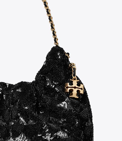 tory burch mini fleming sequin hobo bag