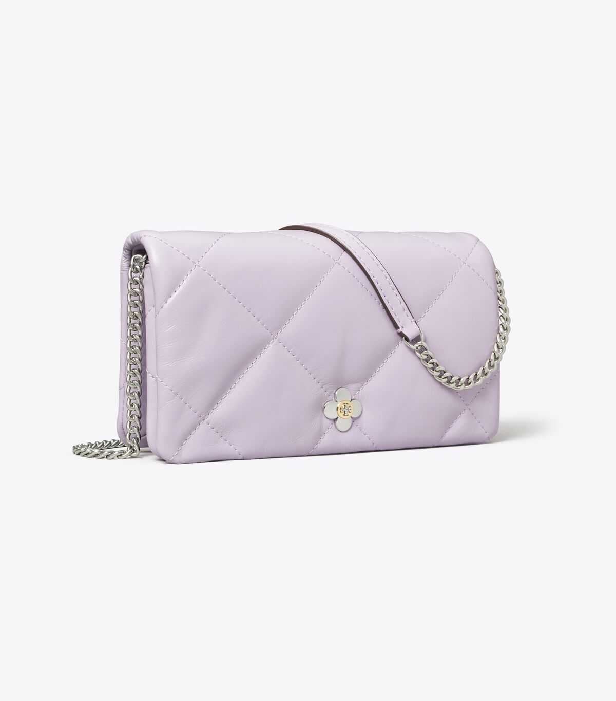 tory burch kira diamond quilt clover chain wallet