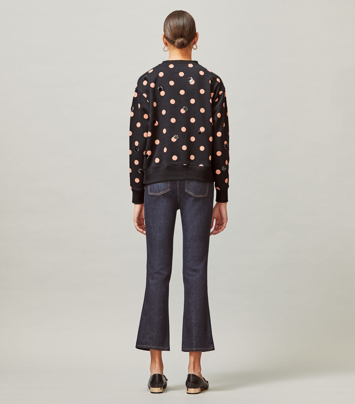 tory burch sequin polka dot sweatshirt