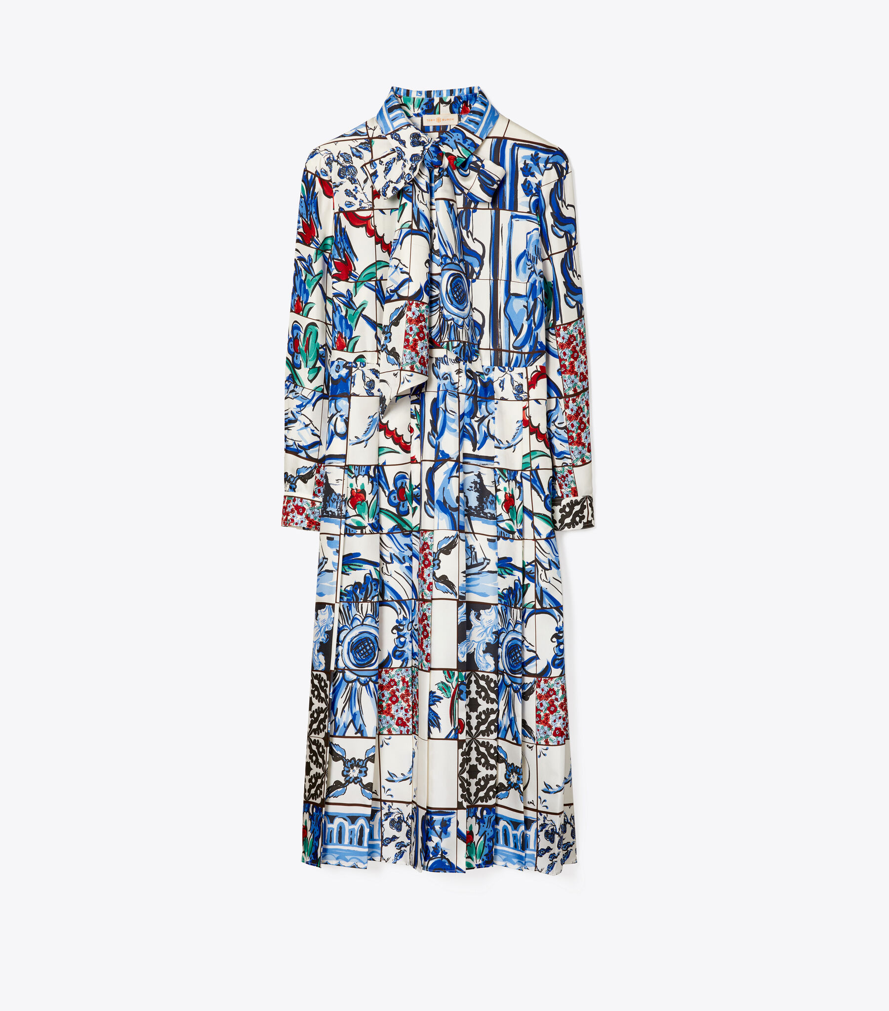 tory burch printed bow shirt dress Silk Bow Dress, Tile Mosaic