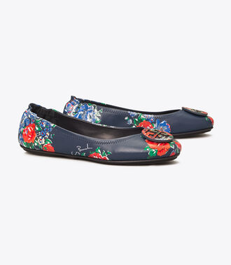 Minnie Printed Travel Ballet Flat, Leather