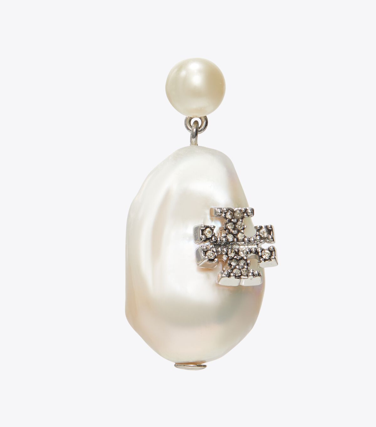 tory burch moondance pearl and flower drop earrings