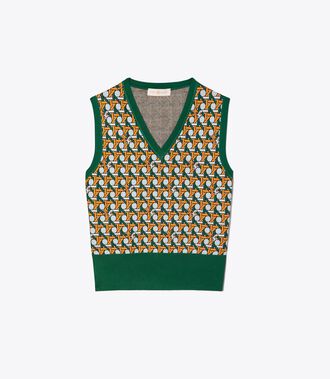 Basket-weave Sweater Vest