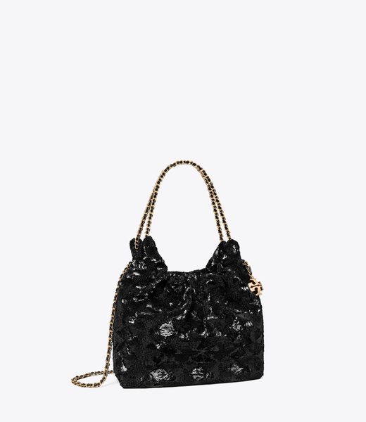 tory burch mini fleming sequin hobo bag