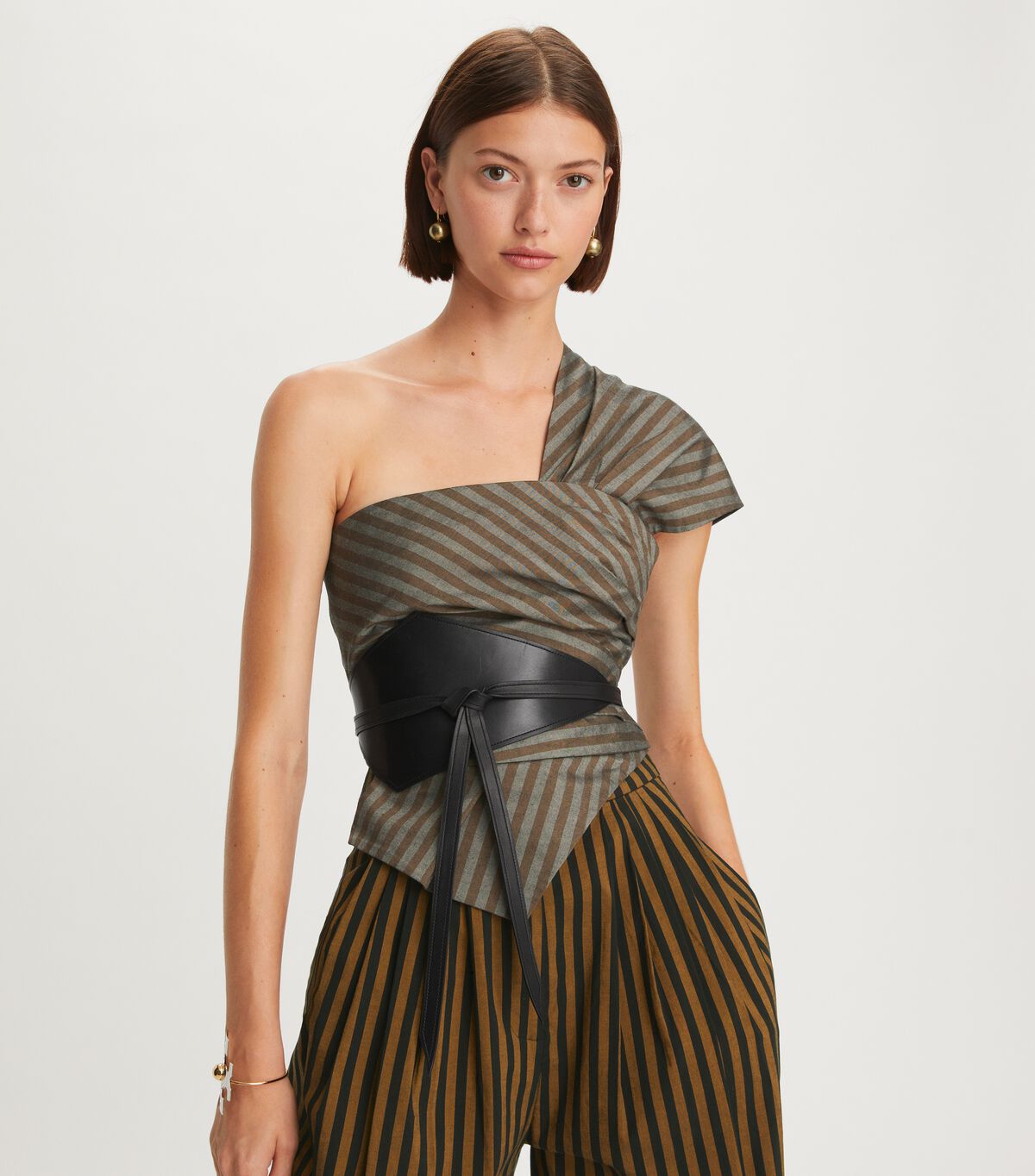 tory burch one shoulder wrap top