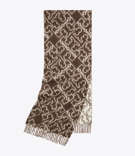 Puzzle Logo Scarf tory burch puzzle logo scarf