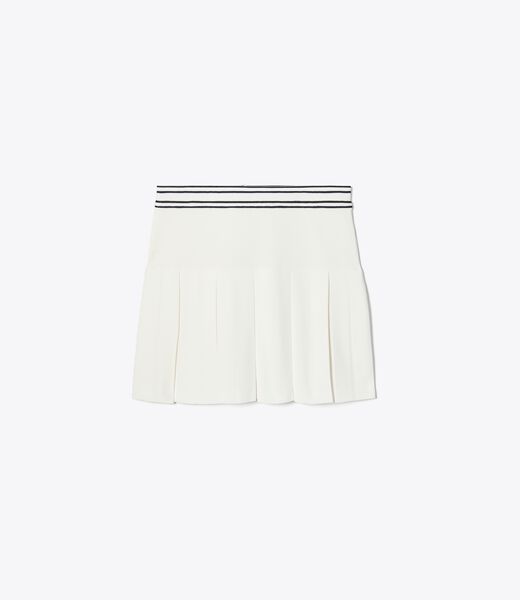 Box Pleat Tech Knit Tennis Skirt