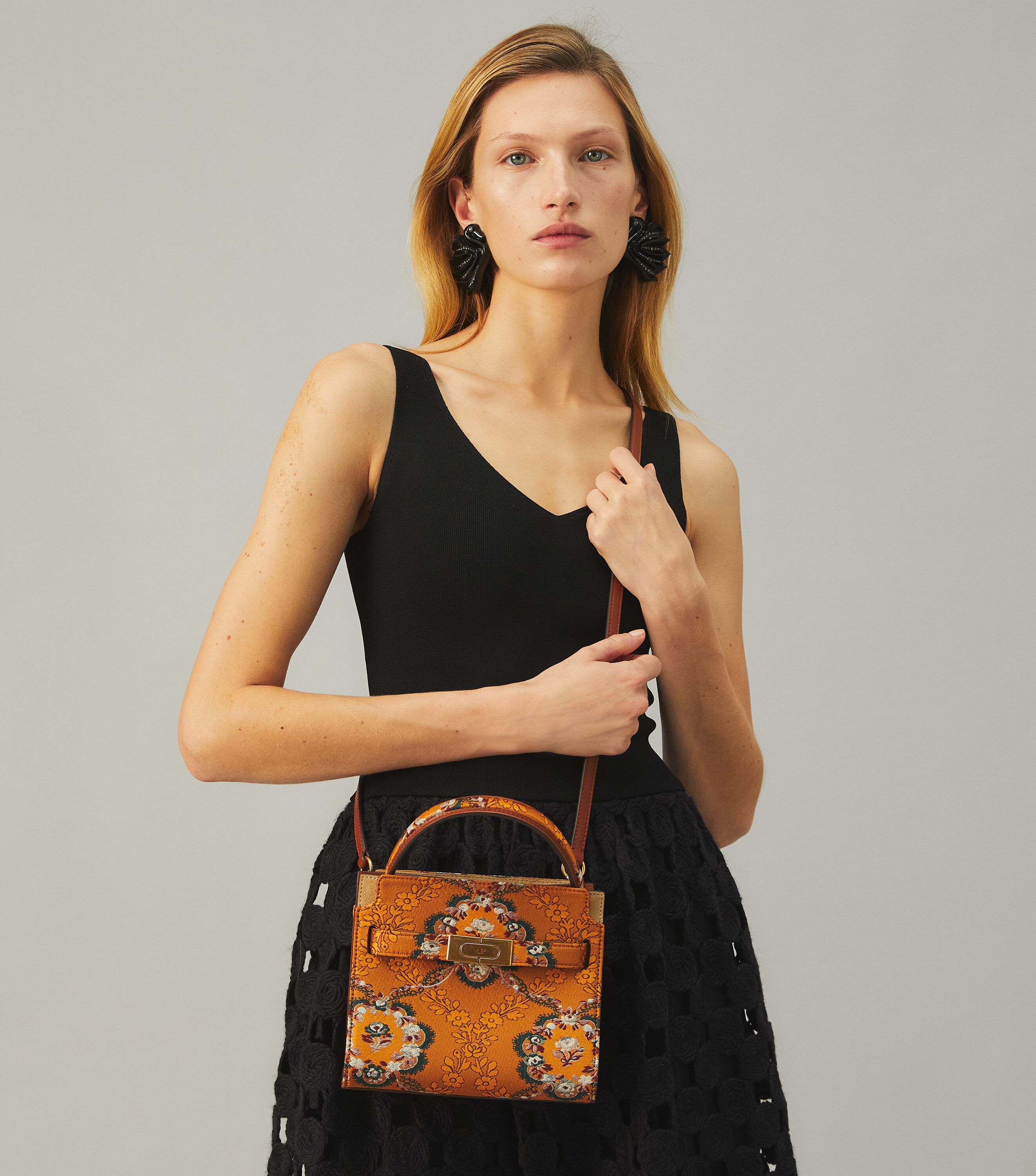 Lee Radziwill Petite Double Bag, Sunset Bonfire | Tory Burch KW