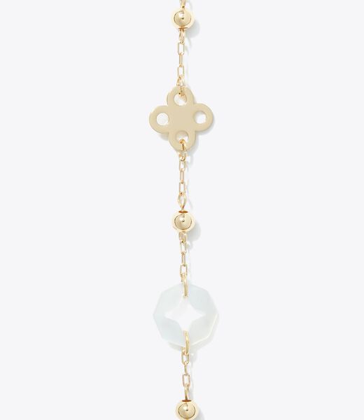 tory burch long forget me not pav   necklace