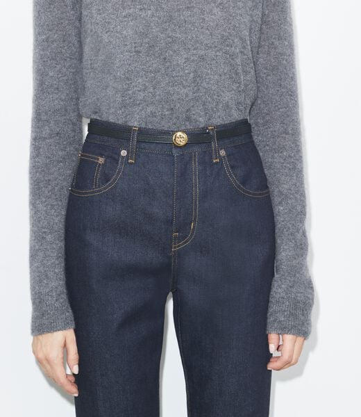 tory burch حزام رومي القابل للعكس مقاس 1 بوصة