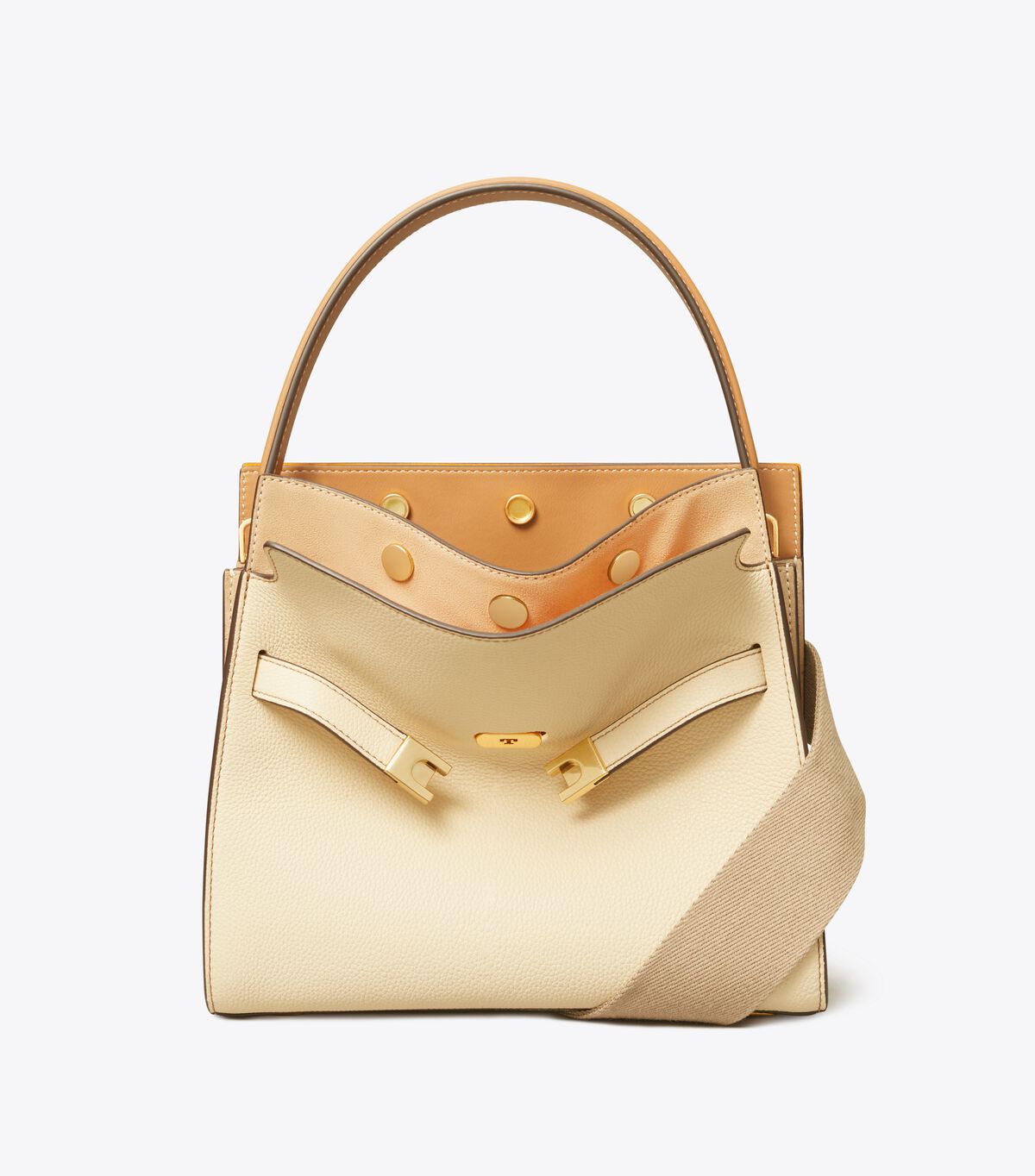 tory burch small lee radziwill pebbled double bag