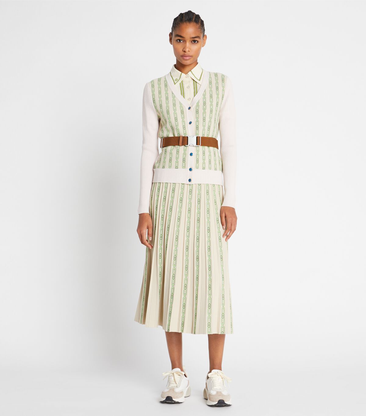 tory burch merino jacquard front cardigan