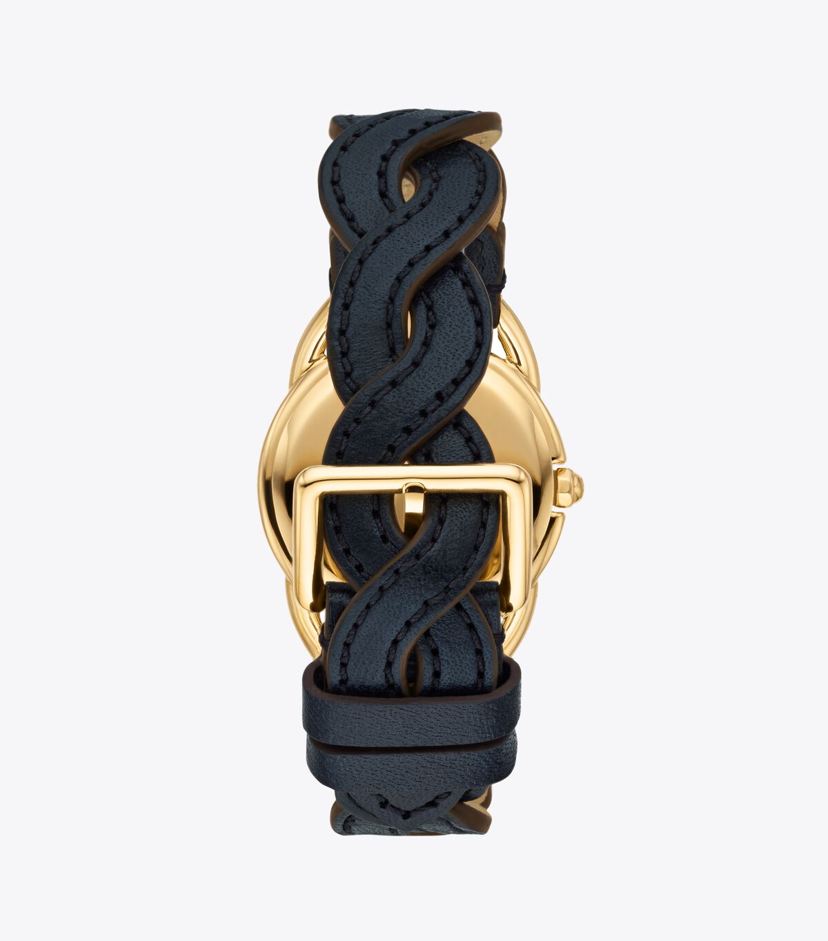 tory burch miller watch navy leather gold tone stainless steel 32 x 40mm