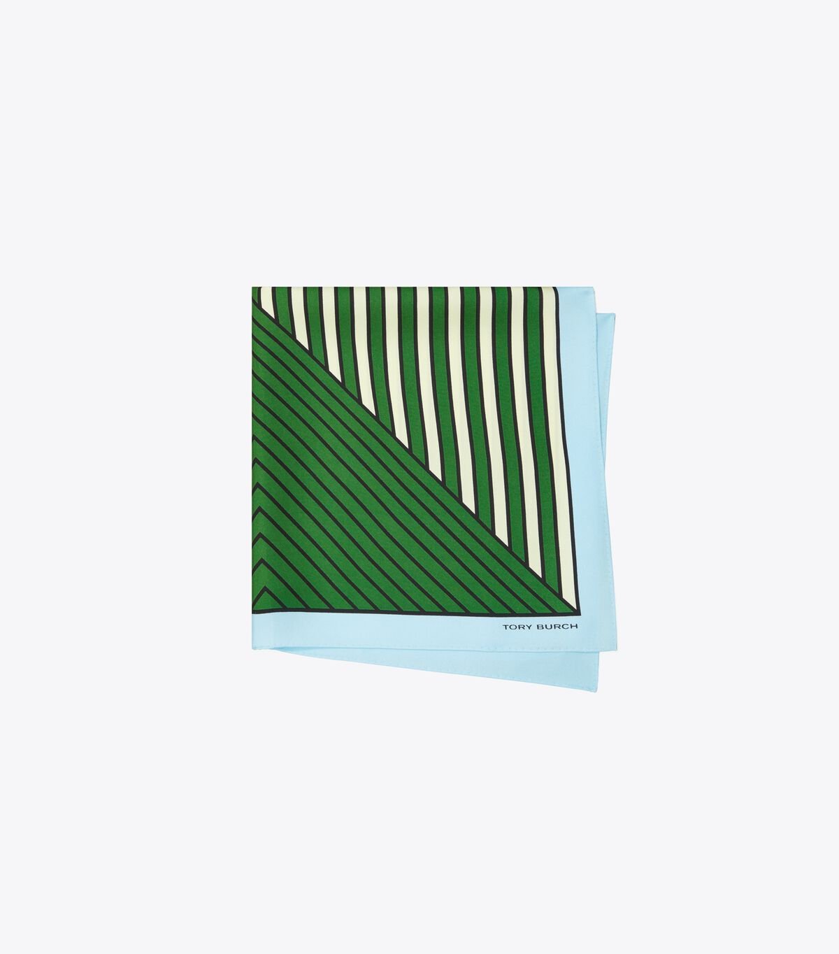 tory burch illusion stripe silk neckerchief