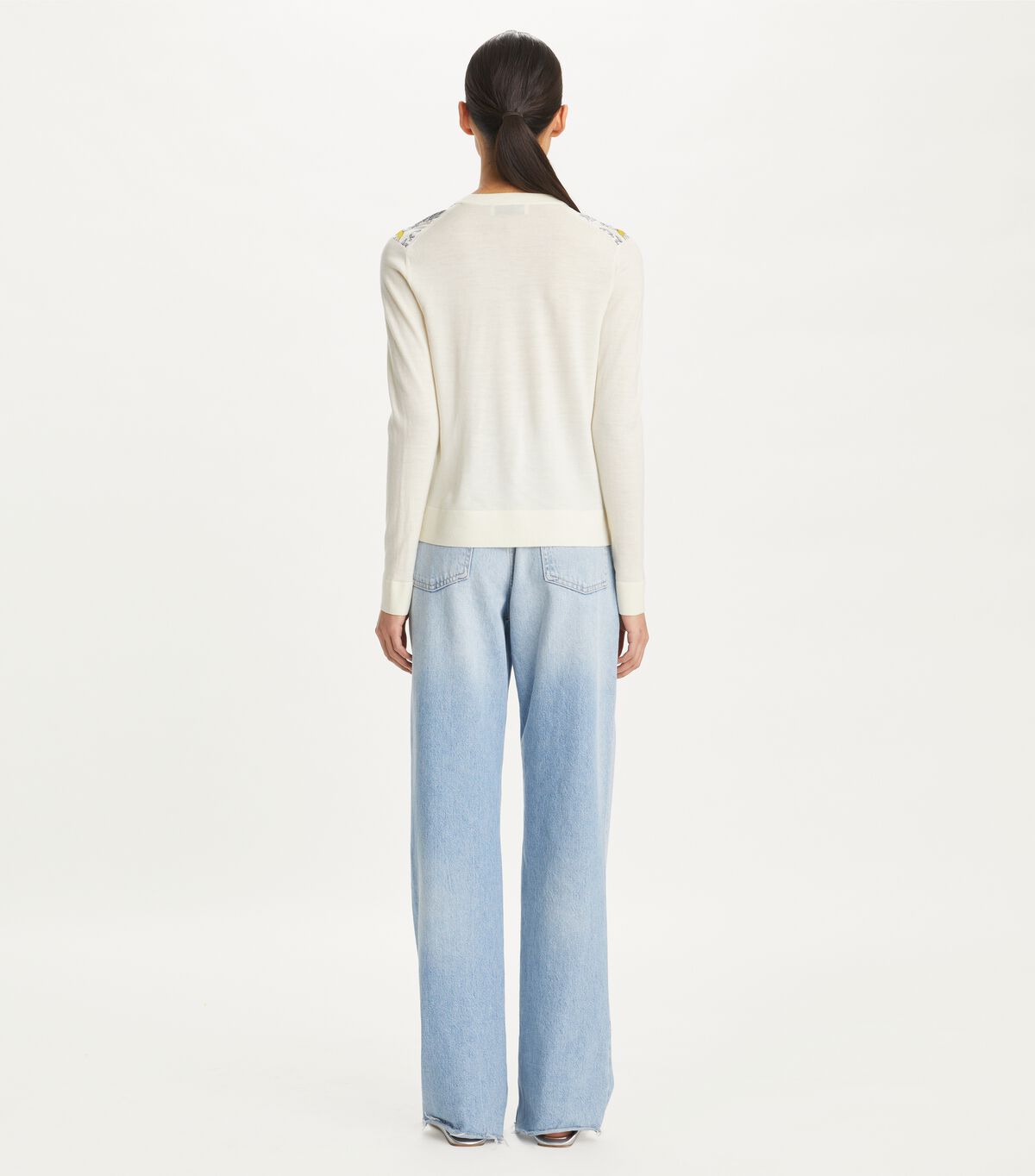 tory burch silk front cardigan