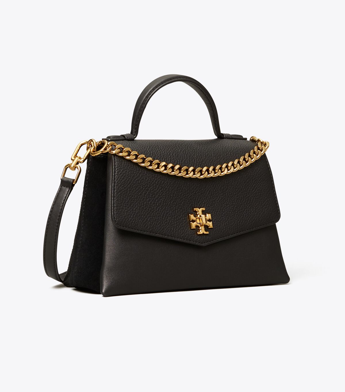 Kira Mixed-Materials Top-Handle Satchel