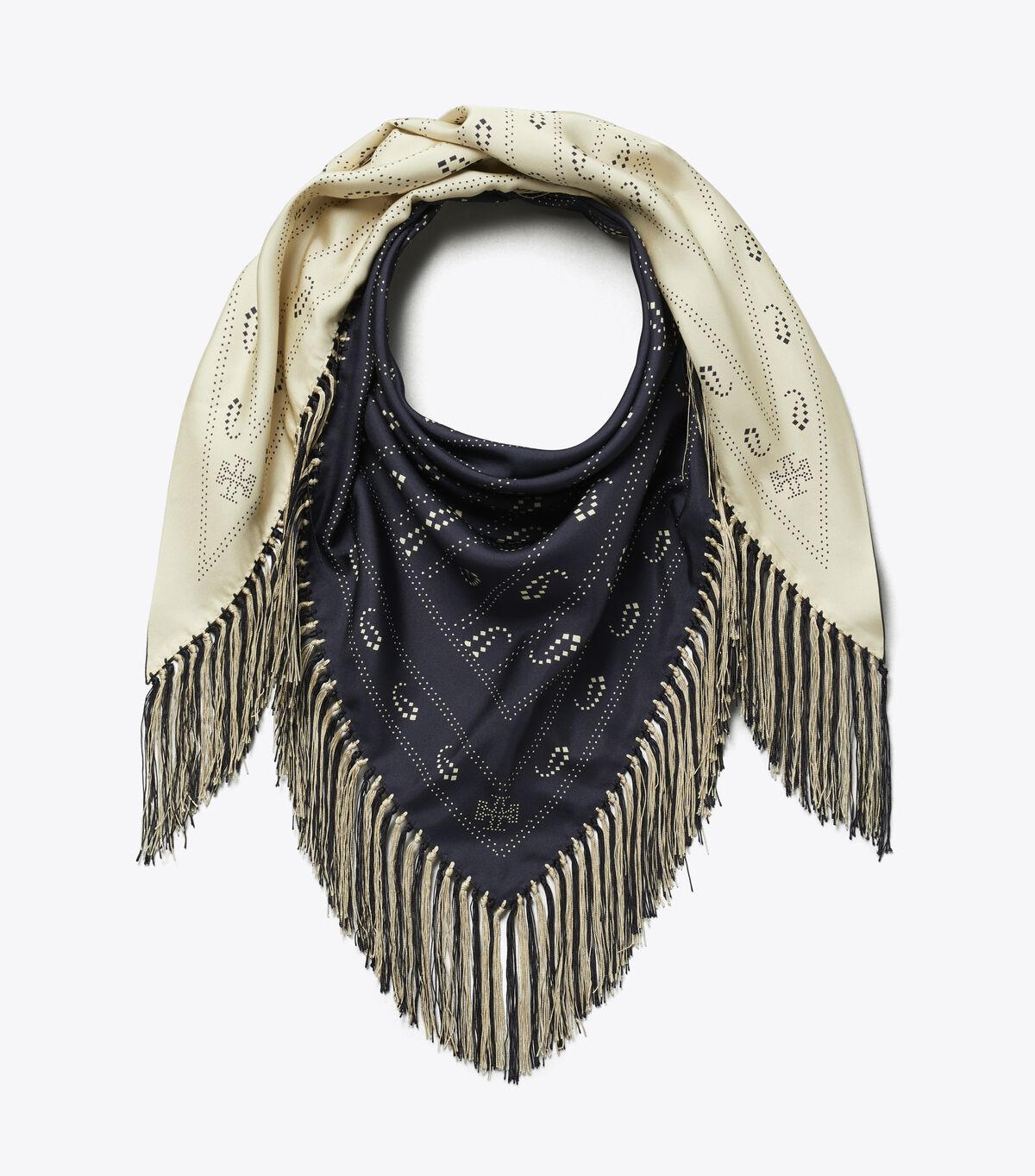 tory burch silk triangle scarf