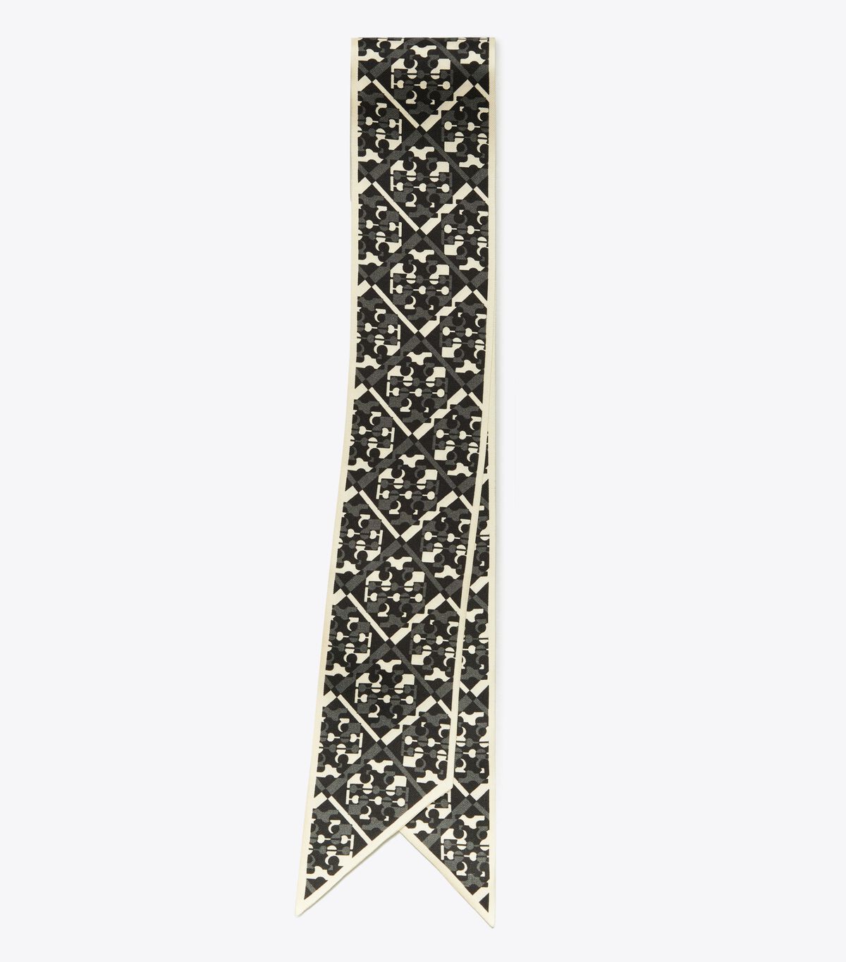 tory burch prismatic t monogram silk ribbon tie