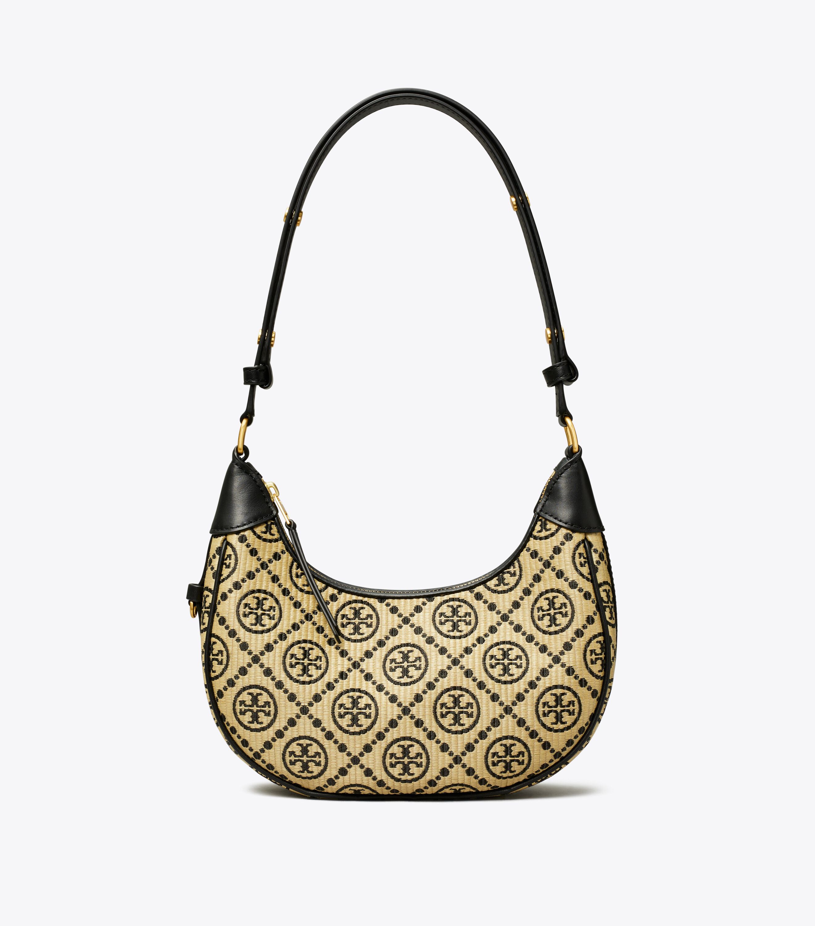 ハンドバッグ Tory Burch Monogram T Raffia Bag Natural Color T Monogram Raffia Top-Handle Tote: Women's Handbags
